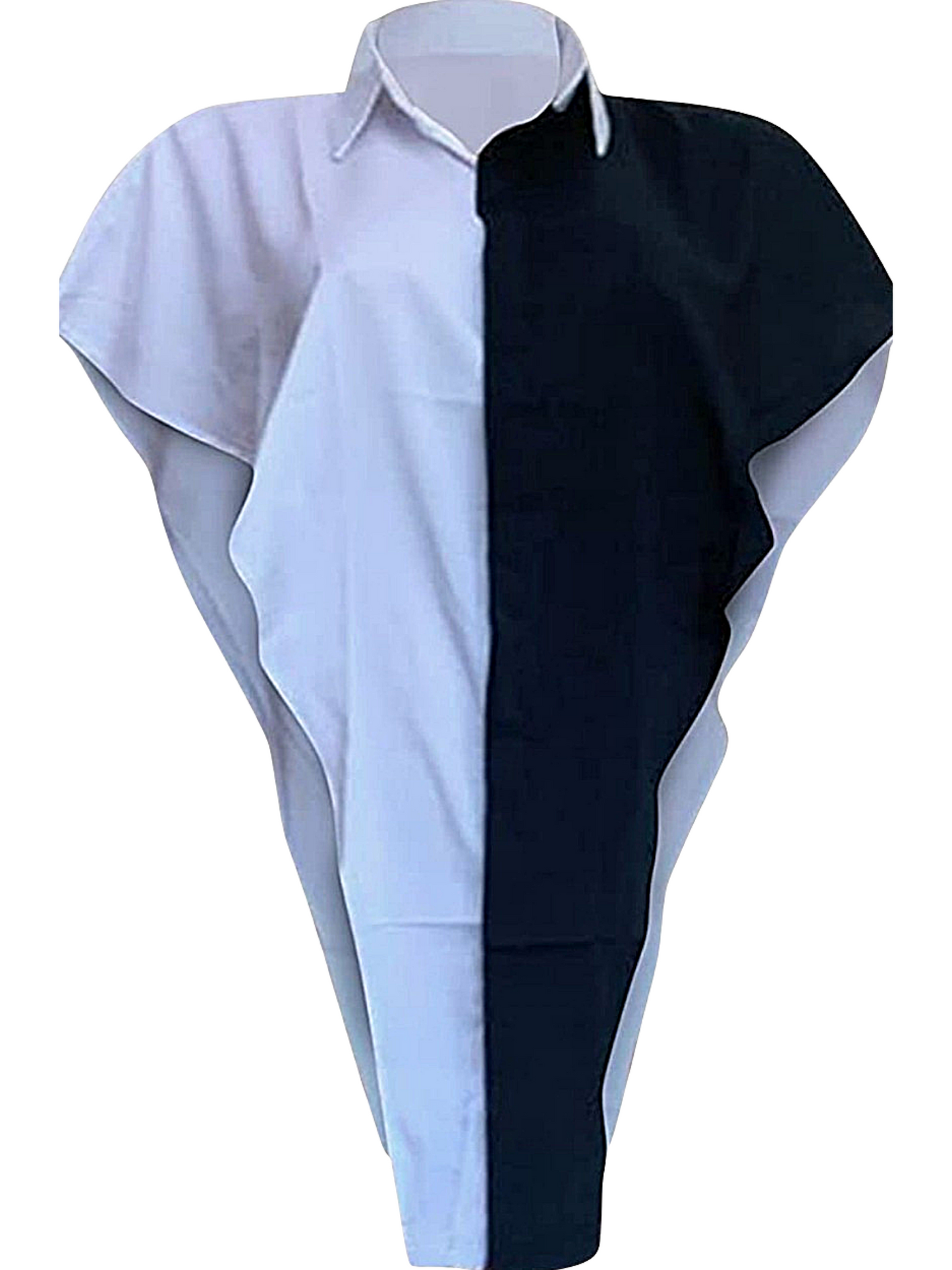 V-Shaped Breasted Sexy Hollow Out Button Down Asymmetrical Loose Vest Top
