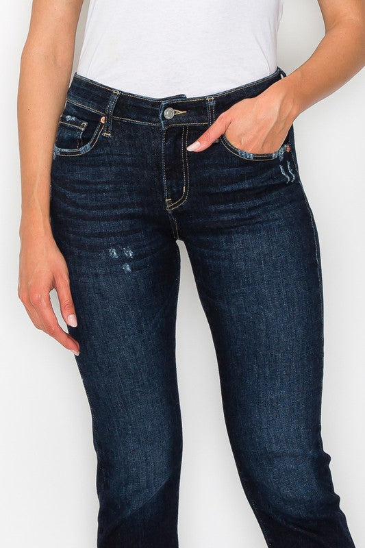 HIGH RISE SKINNY STRAIGHT JEANS