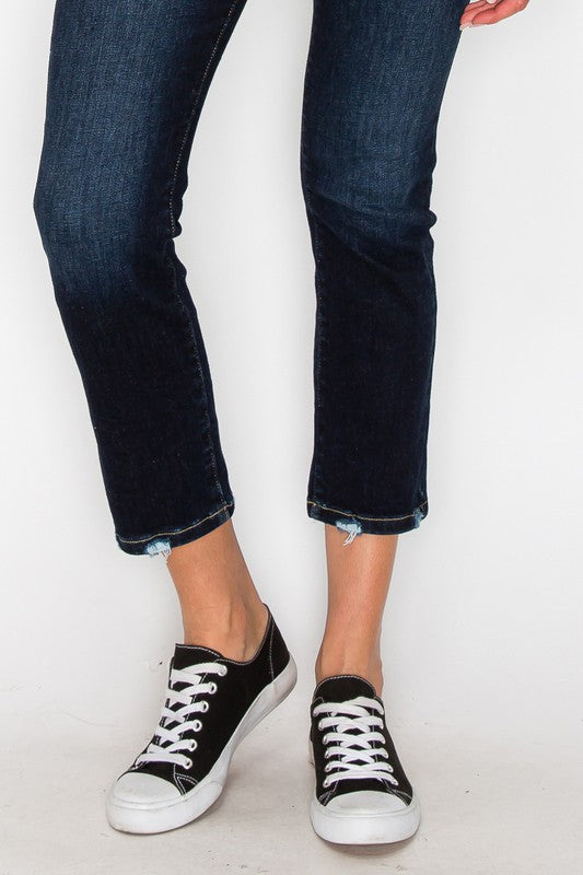 HIGH RISE SKINNY STRAIGHT JEANS