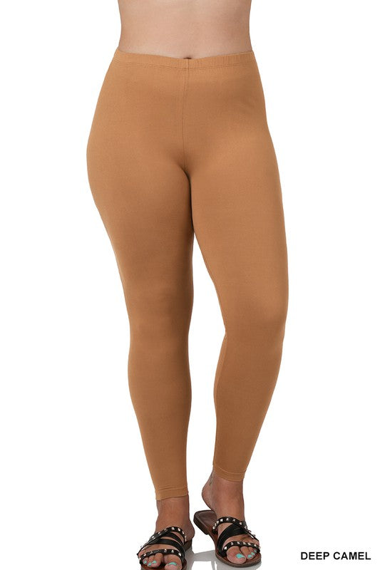 PLUS BRUSHED DTY MICROFIBER FULL LENGTH LEGGINGS