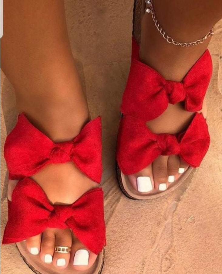 Bow Decor' Slip On Women Slippers