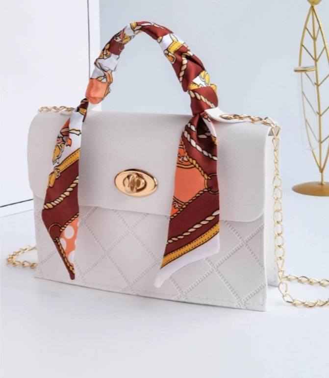 Attractive Silk Scarf Rhombus Lattice Handbags