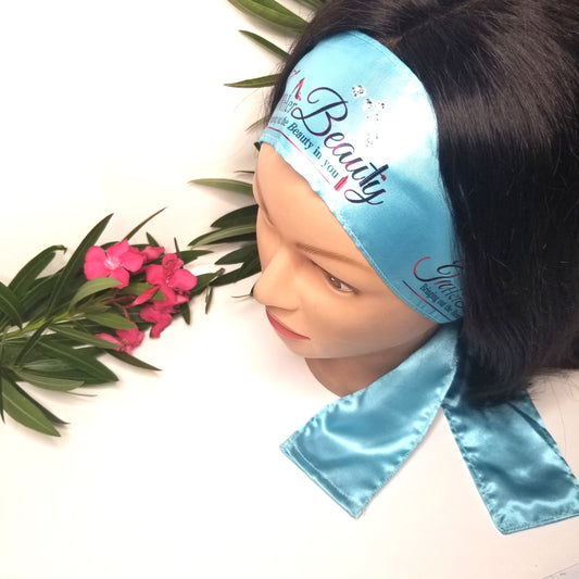 Customize Signature Satin Edge Laying Scarf for Lace Frontal Wigs, Soft Women's Satin Headband For Makeup, Facial, Sport And Yoga.