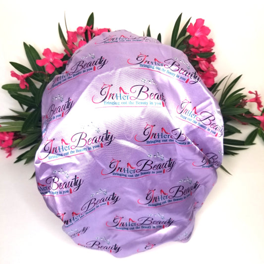 Adjustable/Reversible Large Satin Cap For Women Sleepwear. Customize Signature Bonnet (InHerBeauty)