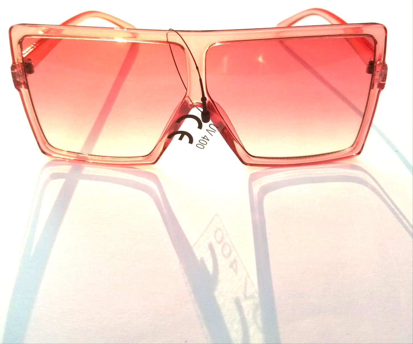 Color Tint Oversize Square Sunglasses