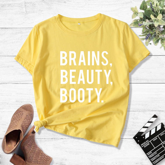 Fashion Letter Print Short Sleeved T shirt